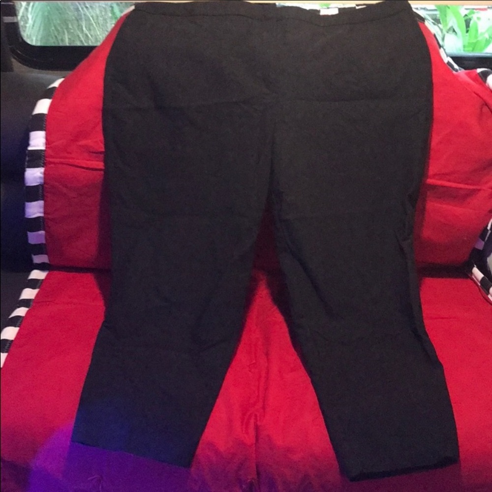 Black heart shaped brocade pants...
